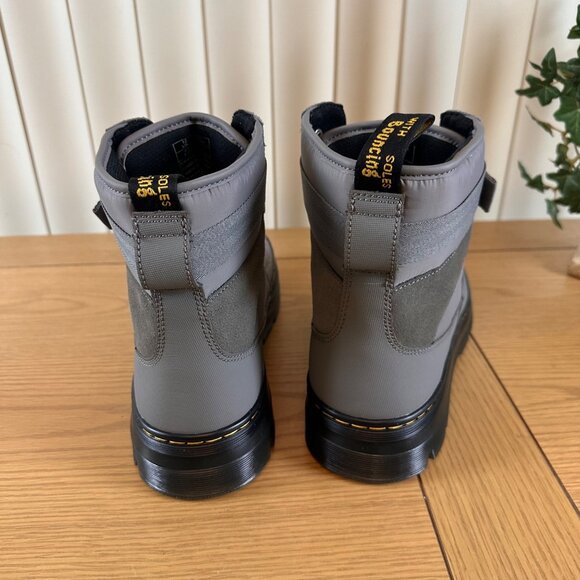 Dr. Martens Size 13 Grey Quilted Padded Hiking Boots Strap - Picture 9 of 13